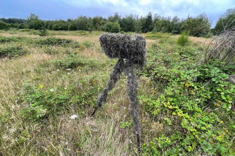 Ghillie statief camouflage met camera